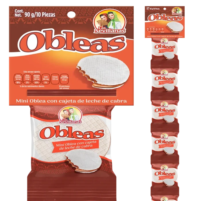 Shop Las Sevillanas Mini Wafer con Cajeta Strip - Wholesale at Mexmax INC