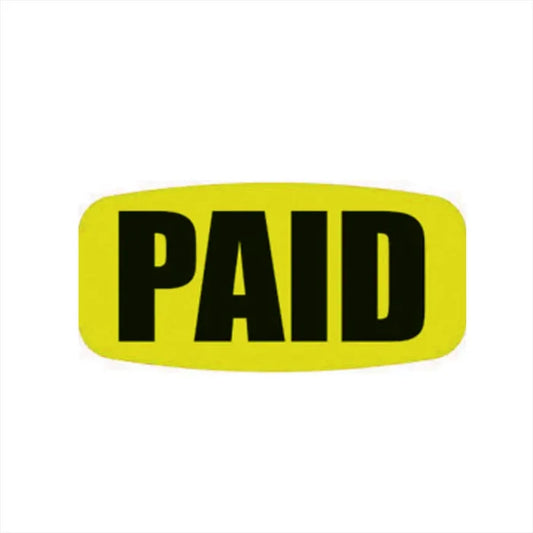 Yellow Oval Sticker 1,000 ct Get them wholesale at Mexmax INC your source for quality labels.