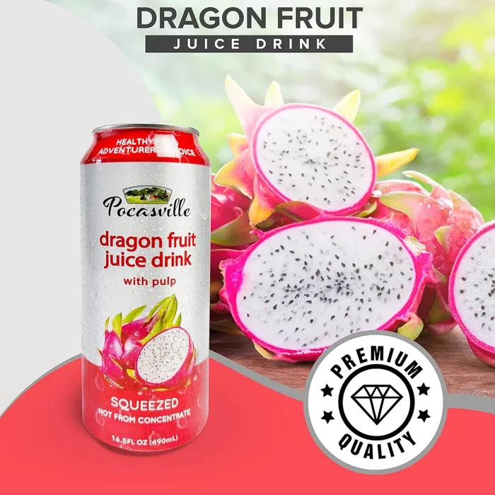 Wholesale Pocasville Dragon Fruit/Pitaya Juice with Pulp Refreshing bulk beverages at Mexmax INC.