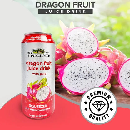 Wholesale Pocasville Dragon Fruit/Pitaya Juice with Pulp Refreshing bulk beverages at Mexmax INC.