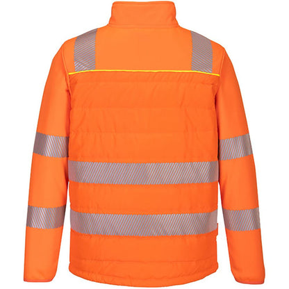 Portwest DX473 DX4 Orange/Black Padded Hi Vis Hybrid Baffle Jacket