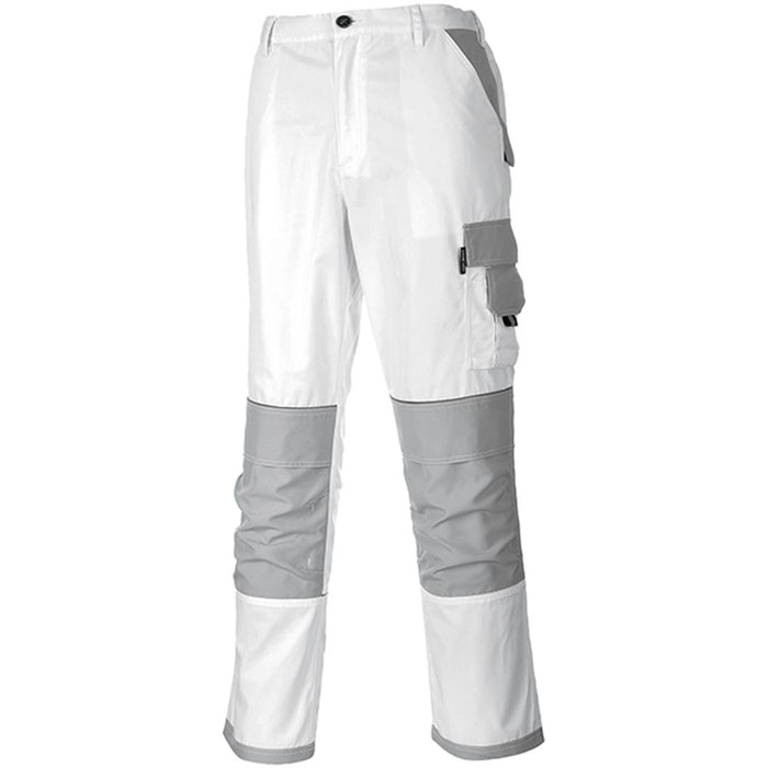 Portwest KS54 White Polycotton Painters Pro Trousers 245g