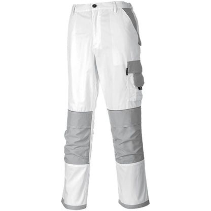 Portwest KS54 White Polycotton Painters Pro Trousers 245g