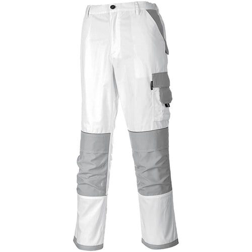 Portwest KS54 White Polycotton Painters Pro Trousers 245g
