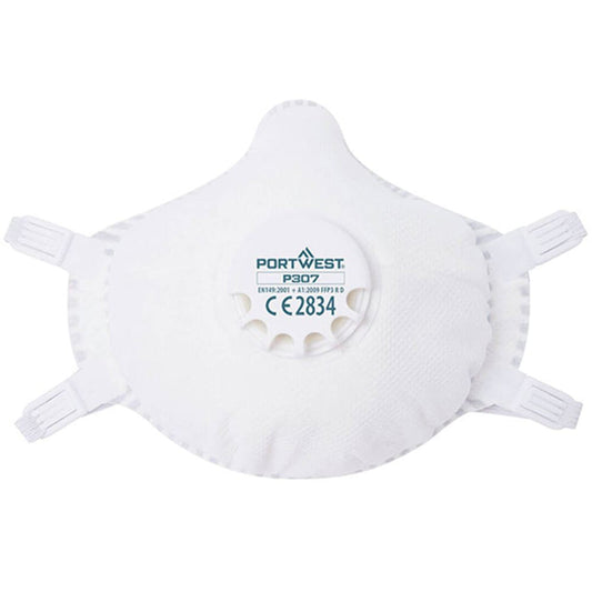 Portwest P307 Ultimate FFP3R Valved Reusable Compact Disposable Masks - for small face sizes (Pack 5)