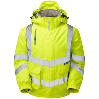 Pulsar P191 Yellow Padded Waterproof Hi Vis Bomber Jacket