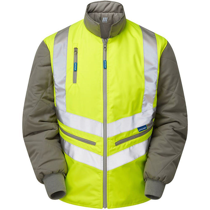 Pulsar P422-R Yellow GRS Recycled Waterproof Sleeved Hi Vis Bodywarmer