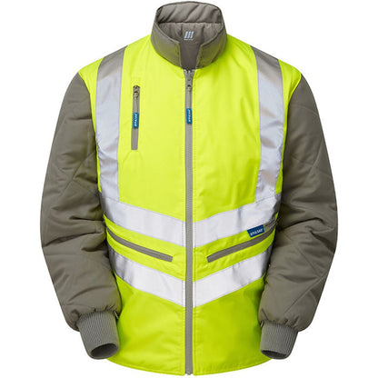 Pulsar P422-R Yellow GRS Recycled Waterproof Sleeved Hi Vis Bodywarmer