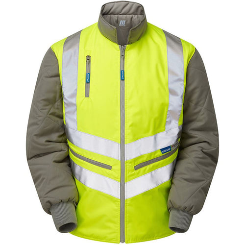 Pulsar P422-R Yellow GRS Recycled Waterproof Sleeved Hi Vis Bodywarmer