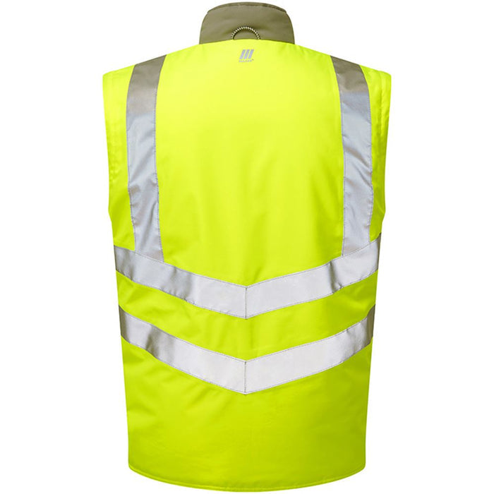 Pulsar P422-R Yellow GRS Recycled Waterproof Sleeved Hi Vis Bodywarmer