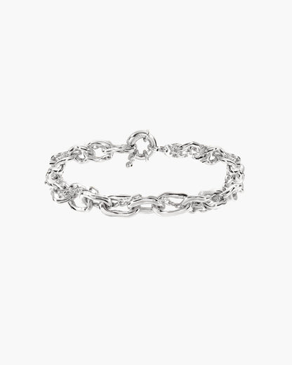 Molten Dual Chain Bracelet in Gold