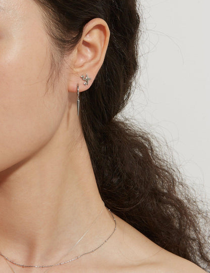 Spike Earrings in Silver