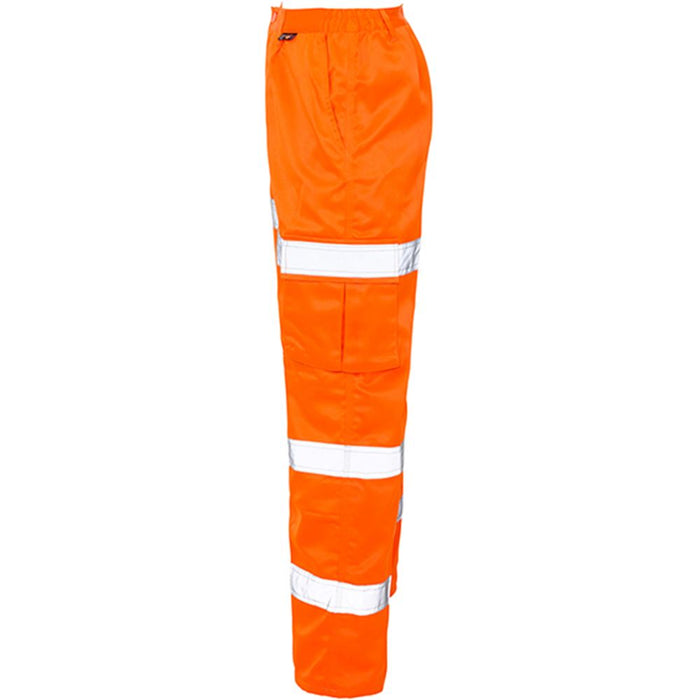 Supertouch Orange 3 Band Hi Vis Combat Trousers