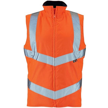 Supertouch Orange Fleece Lined Women's Hi Vis Bodywarmer