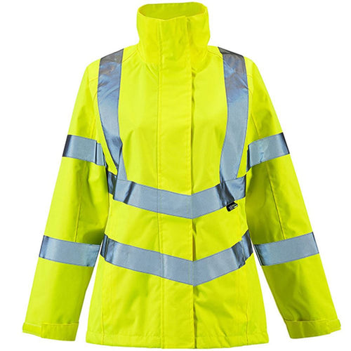 Supertouch Yellow Women's Lightweight Hi Vis Waterproof Jacket