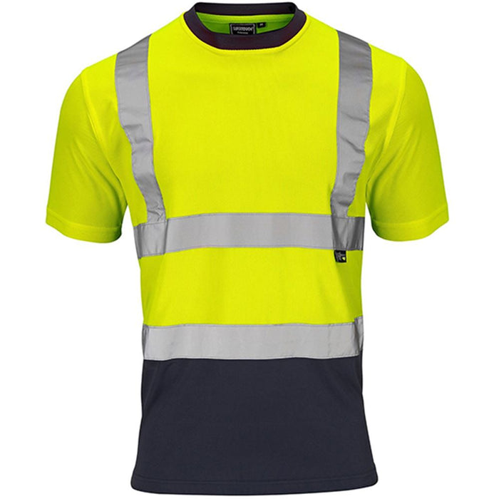 Supertouch Yellow/Navy Hi-Vis Two Tone T-Shirt