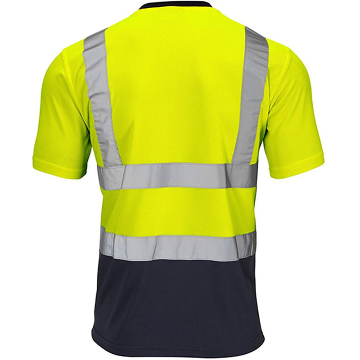 Supertouch Yellow/Navy Hi-Vis Two Tone T-Shirt