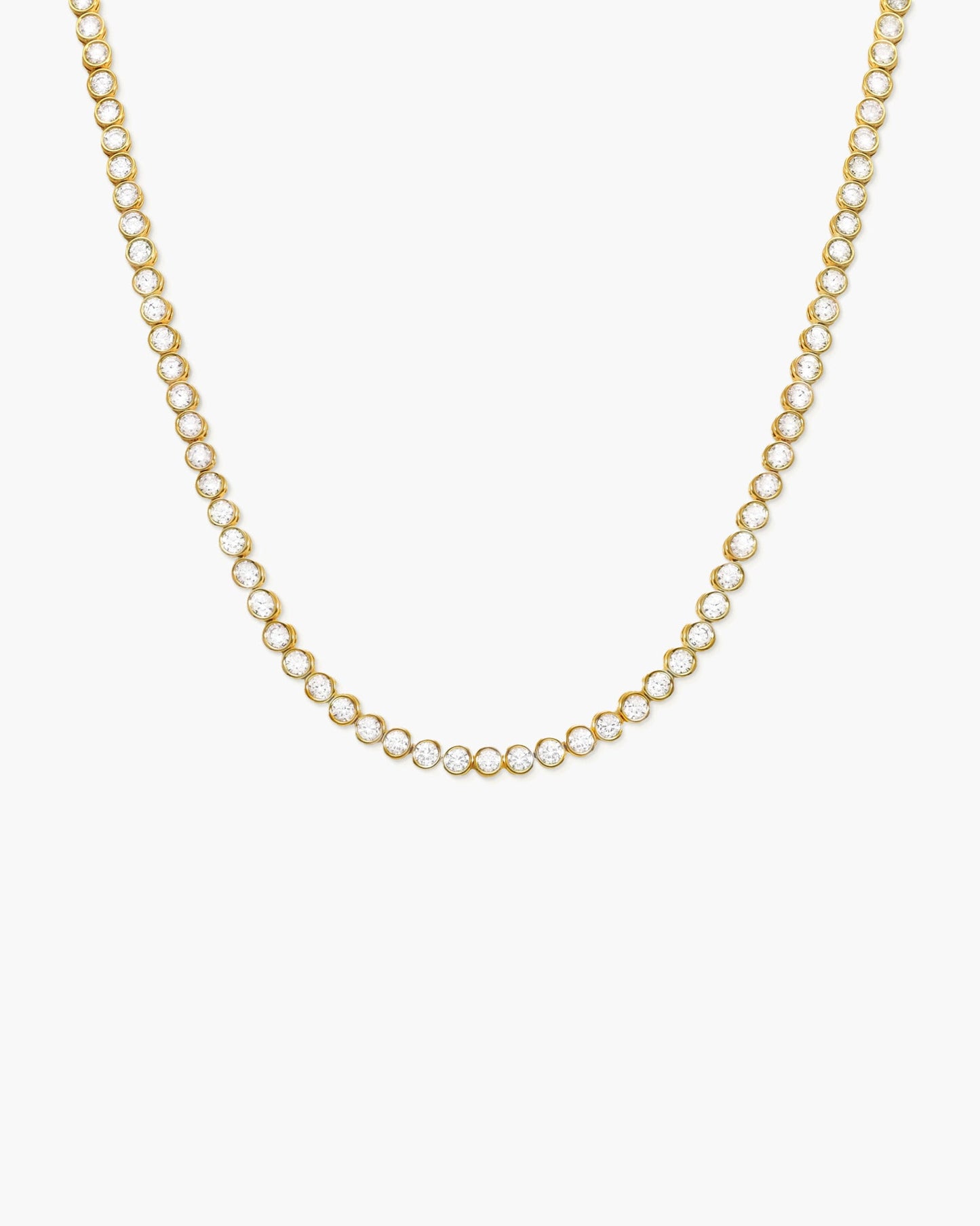 Tennis Necklace in Gold