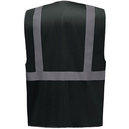 Yoko HVW801 Black Zipped Hi Vis Executive Vest